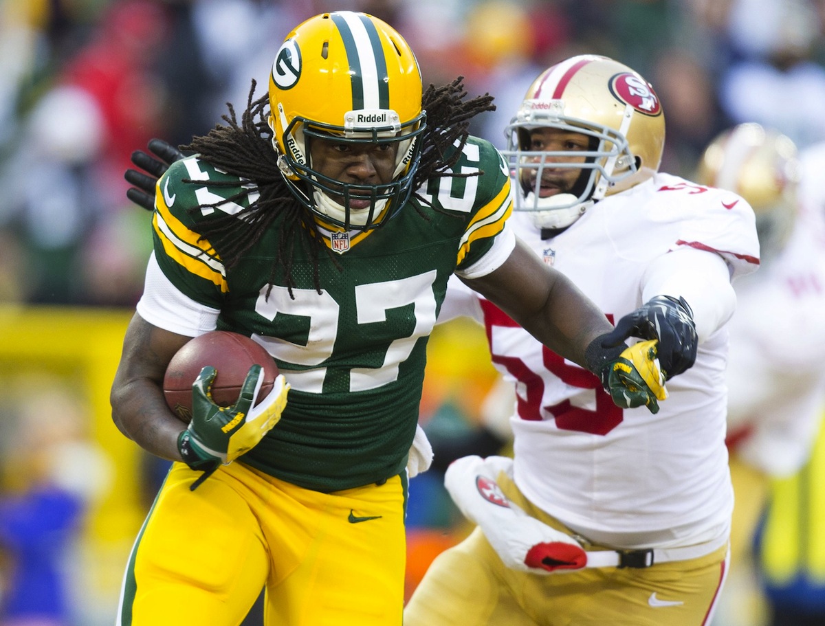 Green Bay Packers running back Eddie Lacy by Jeff Hanisch—USA TODAY Sports.