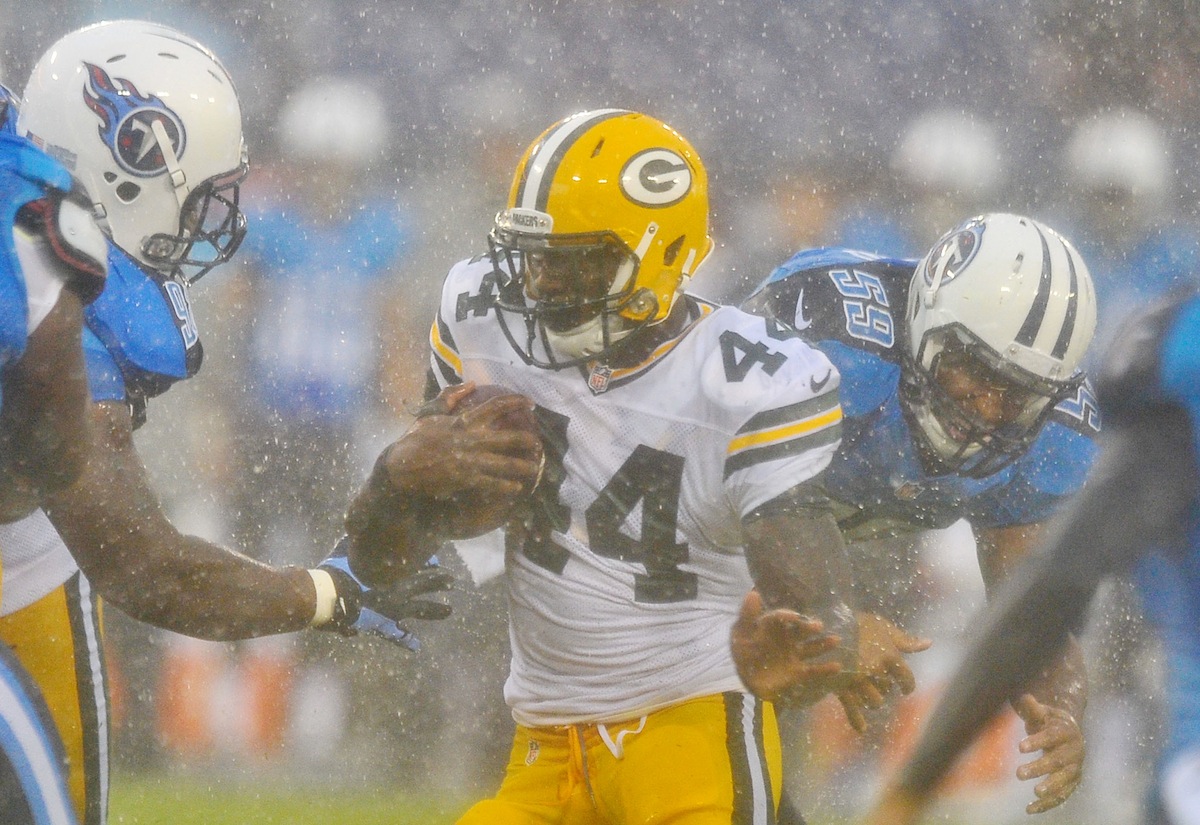 Green Bay Packers running back James Starks by Jim Brown—USA TODAY Sports.